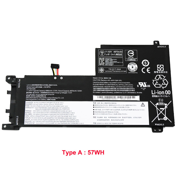Oem Replacement laptop battery LENOVO  for L19M3PF6(57W) 